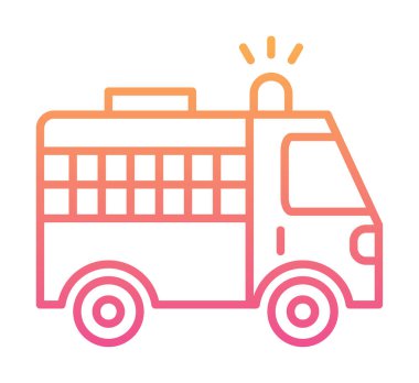 Van düz vektör simgesi