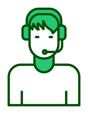 operatör çağrı merkezi simgesi, vektör illüstrasyonu