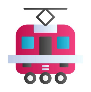 Tramvay simgesi. Moda Tramvay işareti logosu