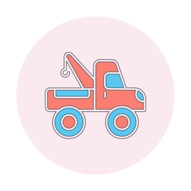 Yapı vinç simgesi, vektör illüstrasyon tasarımı