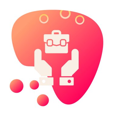 evrak çantası web basit simge illüstrasyonu