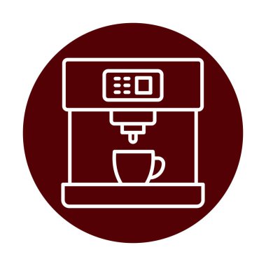 kahve makinesi simgesini, vektör çizim