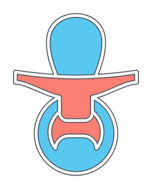 Emzik simgesi web basit illüstrasyon