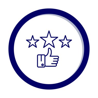 derecelendirme vektörü renk çizgisi simgesi 