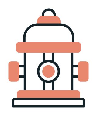 Modern yangın musluğu simgesinin vektör illüstrasyonu 