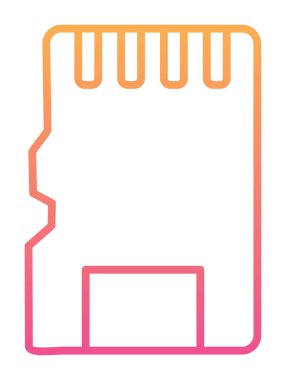 SD kart simgesi vektör illüstrasyonu 