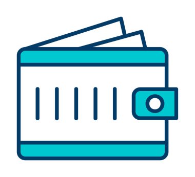 cüzdan ikonu vektör illüstrasyonu