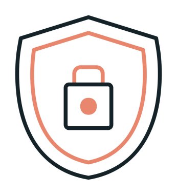 kalkan simgesi, vektör illüstrasyonu