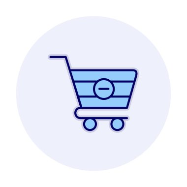 Cart simgesi vektör illüstrasyonunu sil
