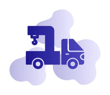 Turna Kamyonu Simgesi, Renkli Vektör İllüstrasyonu