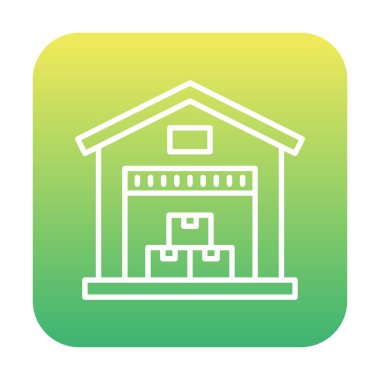 Web için depo vektör simgesinin basit illüstrasyonu