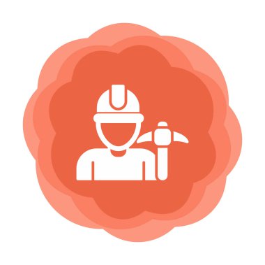 Madenci simgesi vektör illüstrasyonu