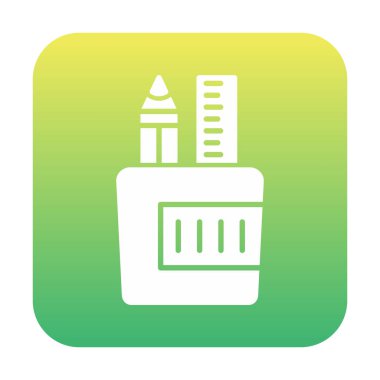 Kırtasiye web simgesi beyaz arkaplanda izole edildi