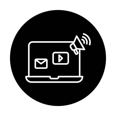 Beyaz arkaplanda Sosyal Medya Pazarlama vektör çizimi