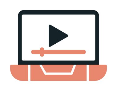 Video Ad simgesi vektör illüstrasyonu