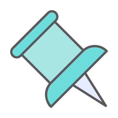 İğne simgesine bas. vektör illüstrasyonu