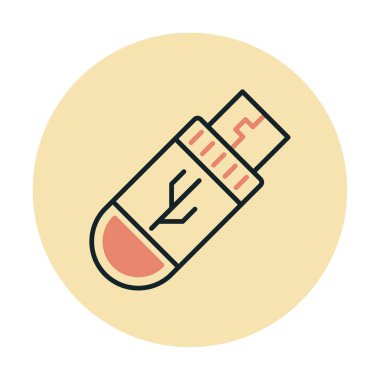 Flash sürücü simge vektör çizim