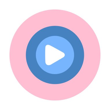 Basit çalma simgesi vektörü