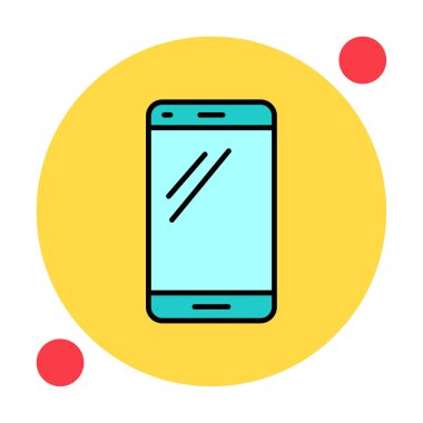 Akıllı telefon simgesi. özet vektör illüstrasyonu 