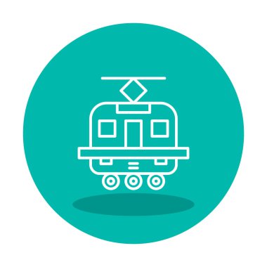 Tramvay simgesi. Moda Tramvay işareti logosu