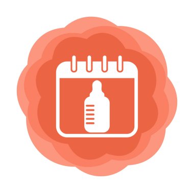 Takvim düzlüğü simgesi, vektör illüstrasyonu 