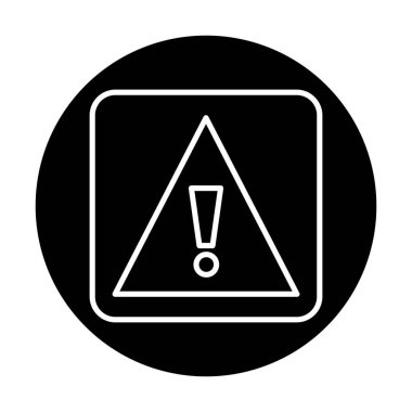 Dikkat İşareti simgesi vektör illüstrasyonu