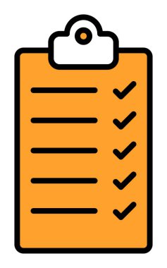 Kontrol listesi vektör simgesi modern basit vektör illüstrasyonu