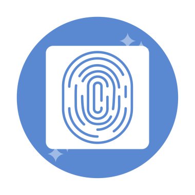 Parmak izi web simgesi vektör illüstrasyonu