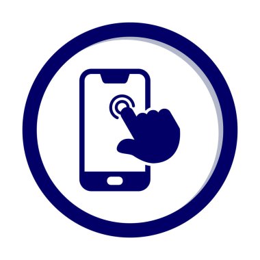 dokunmatik ekran simgesi, vektör illüstrasyonu 