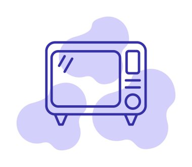 Eski TV simgesi vektör illüstrasyonu