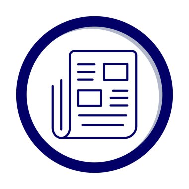 Haber kağıdı simgesi, vektör illüstrasyonu basit tasarım