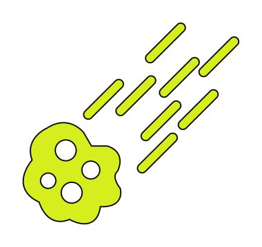 Meteor düz ikon vektör çizimi