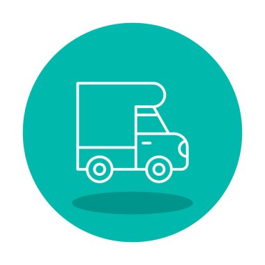 Van düz vektör simgesi