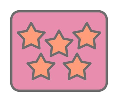 Beş Yıldız derecelendirme konsepti vektör çizimi