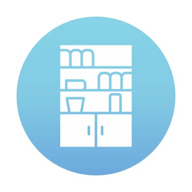 Dolap simgesi, vektör illüstrasyonu basit tasarım