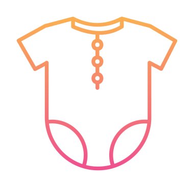 Bebek Kıyafeti Simgesi, Bebek Giysisi, Vektör İllüstrasyonu