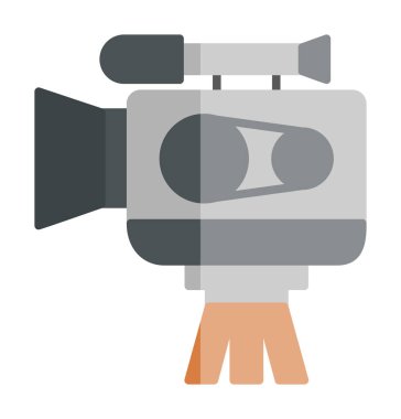 Video kamera. Web simgesi basit illüstrasyon 