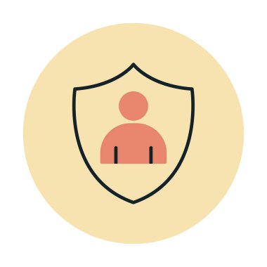 Hesap koruma simgesi vektör illüstrasyonuName