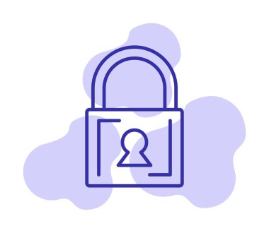 kilit simgesi web basit illüstrasyon