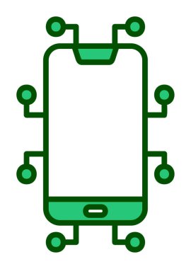 Akıllı telefon simgesi. özet vektör illüstrasyonu 