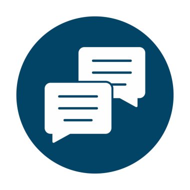 Basit konuşma baloncukları Konuşma simgesi, vektör illüstrasyonu