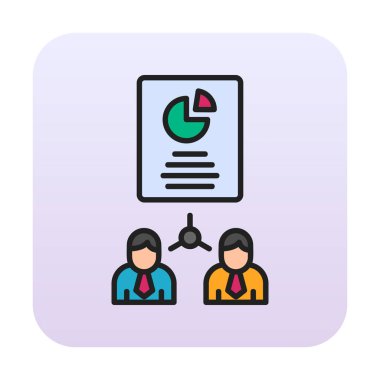 Work Distribution web icon, vector illustration 