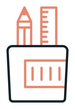 Kırtasiye web simgesi beyaz arkaplanda izole edildi