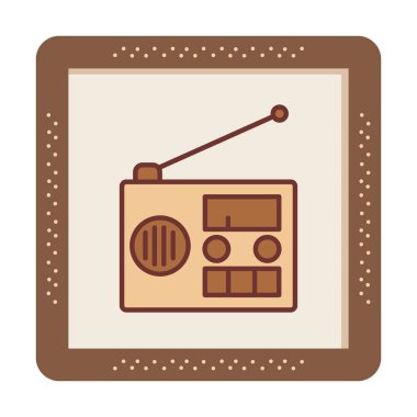  radyo simgesi vektör illüstrasyonu