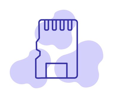 SD kart simgesi vektör illüstrasyonu 