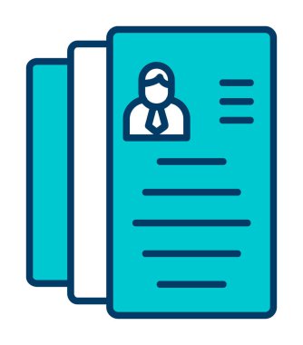 CV belgesi. Web simgesi basit illüstrasyon