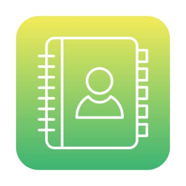 Kişi Kitabı simgesi, vektör illüstrasyonu