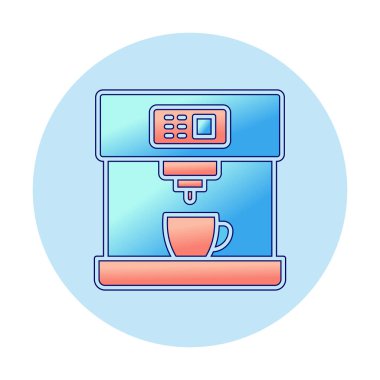 kahve makinesi simgesini, vektör çizim