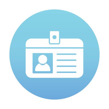 Beyaz arkaplanda izole edilmiş modaya uygun düz stil kimlik simgesi