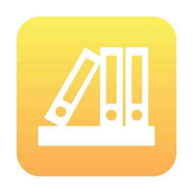 klasörler düz simge, vektör illüstrasyonu 